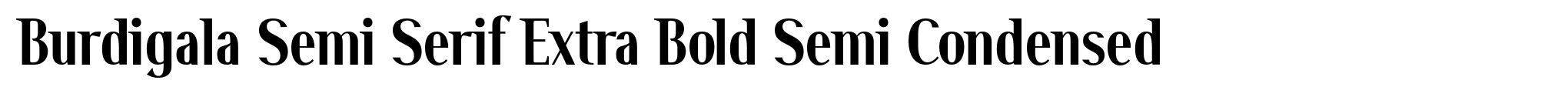 Burdigala Semi Serif Extra Bold Semi Condensed image